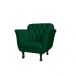 Poltrona Decorativa Helena Veludo Verde - Montanris Decor