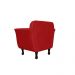 Poltrona Decorativa Helena Veludo Vermelho - Montanris Decor