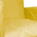 Poltrona Decorativa Klara Base Bronze Veludo Amarelo   - Montanaris Decor
