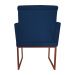 Poltrona Decorativa Klara Base Bronze Veludo Azul Marinho - Montanaris Decor