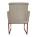 Poltrona Decorativa Klara Base Bronze Veludo Bege - Montanaris Decor