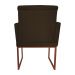 Poltrona Decorativa Klara Base Bronze Veludo Marrom - Montanaris Decor