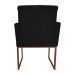 Poltrona Decorativa Klara Base Bronze Veludo Preto - Montanaris Decor