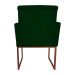 Poltrona Decorativa Klara Base Bronze Veludo Verde - Montanaris Decor