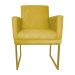 Poltrona Decorativa Klara Base Gold Veludo Amarelo - Montanaris Decor