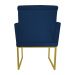 Poltrona Decorativa Klara Base Gold Veludo Azul Marinho - Montanaris Decor