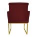 Poltrona Decorativa Klara Base Gold Veludo Bordô - Montanaris Decor