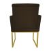 Poltrona Decorativa Klara Base Gold Veludo Marrom - Montanaris Decor
