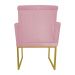 Poltrona Decorativa Klara Base Gold Veludo Rosa - Montanaris Decor