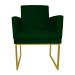 Poltrona Decorativa Klara Base Gold Veludo Verde - Montanaris Decor