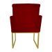 Poltrona Decorativa Klara Base Gold Veludo Vermelho - Montanaris Decor