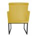 Poltrona Decorativa Klara Base Preto Veludo Amarelo - Montanaris Decor