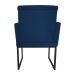 Poltrona Decorativa Klara Base Preto Veludo Azul Marinho - Montanaris Decor
