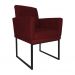 Poltrona Decorativa Klara Base Preto Veludo Bordô - Montanaris Decor