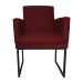 Poltrona Decorativa Klara Base Preto Veludo Bordô - Montanaris Decor