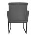 Poltrona Decorativa Klara Base Preto Veludo Cinza - Montanaris Decor