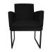 Poltrona Decorativa Klara Base Preto Veludo Preto - Montanaris Decor