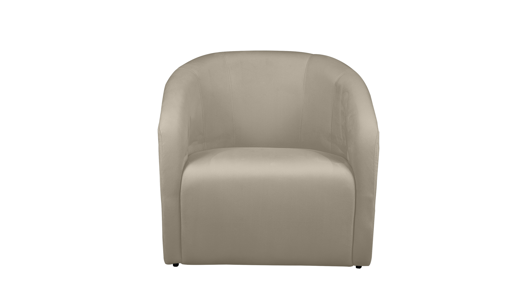 Poltrona Decorativa Lara Veludo Bege - Montanaris Decor