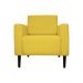 Poltrona Decorativa Leticia Slim Veludo Amarelo - Montanaris Decor