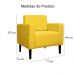 Poltrona Decorativa Leticia Slim Veludo Amarelo - Montanaris Decor