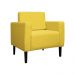 Poltrona Decorativa Leticia Slim Veludo Amarelo - Montanaris Decor