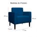 Poltrona Decorativa Leticia Slim Veludo Azul Marinho - Montanaris Decor