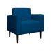 Poltrona Decorativa Leticia Slim Veludo Azul Marinho - Montanaris Decor