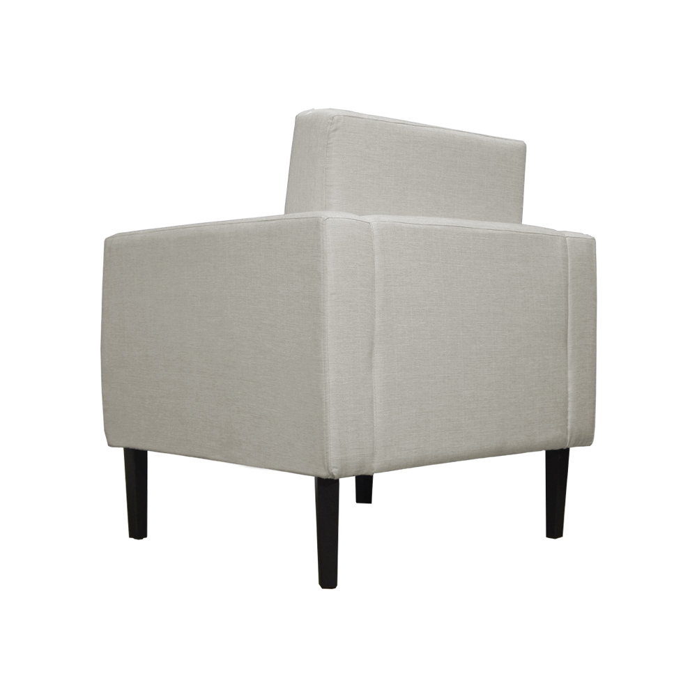 Poltrona Decorativa Leticia Slim Veludo Bege - Montanaris Decor
