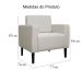Poltrona Decorativa Leticia Slim Veludo Bege - Montanaris Decor