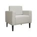 Poltrona Decorativa Leticia Slim Veludo Bege - Montanaris Decor
