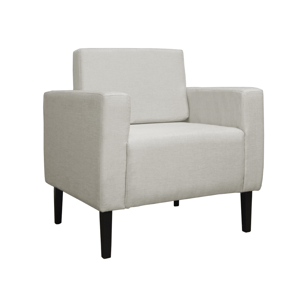 Poltrona Decorativa Leticia Slim Veludo Bege - Montanaris Decor