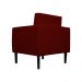 Poltrona Decorativa Leticia Slim Veludo Bordô - Montanaris Decor