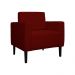 Poltrona Decorativa Leticia Slim Veludo Bordô - Montanaris Decor