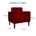 Poltrona Decorativa Leticia Slim Veludo Bordô - Montanaris Decor