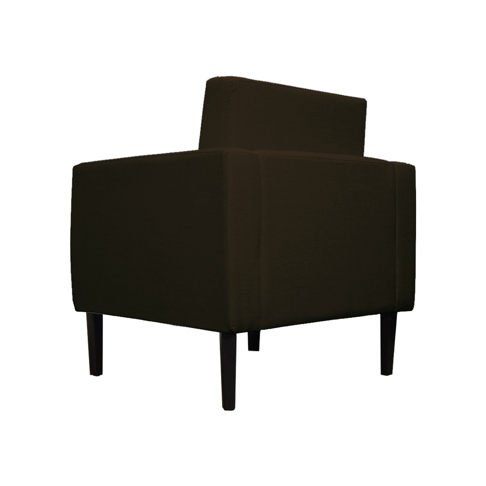Poltrona Decorativa Leticia Slim Veludo Marrom - Montanaris Decor