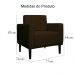 Poltrona Decorativa Leticia Slim Veludo Marrom - Montanaris Decor