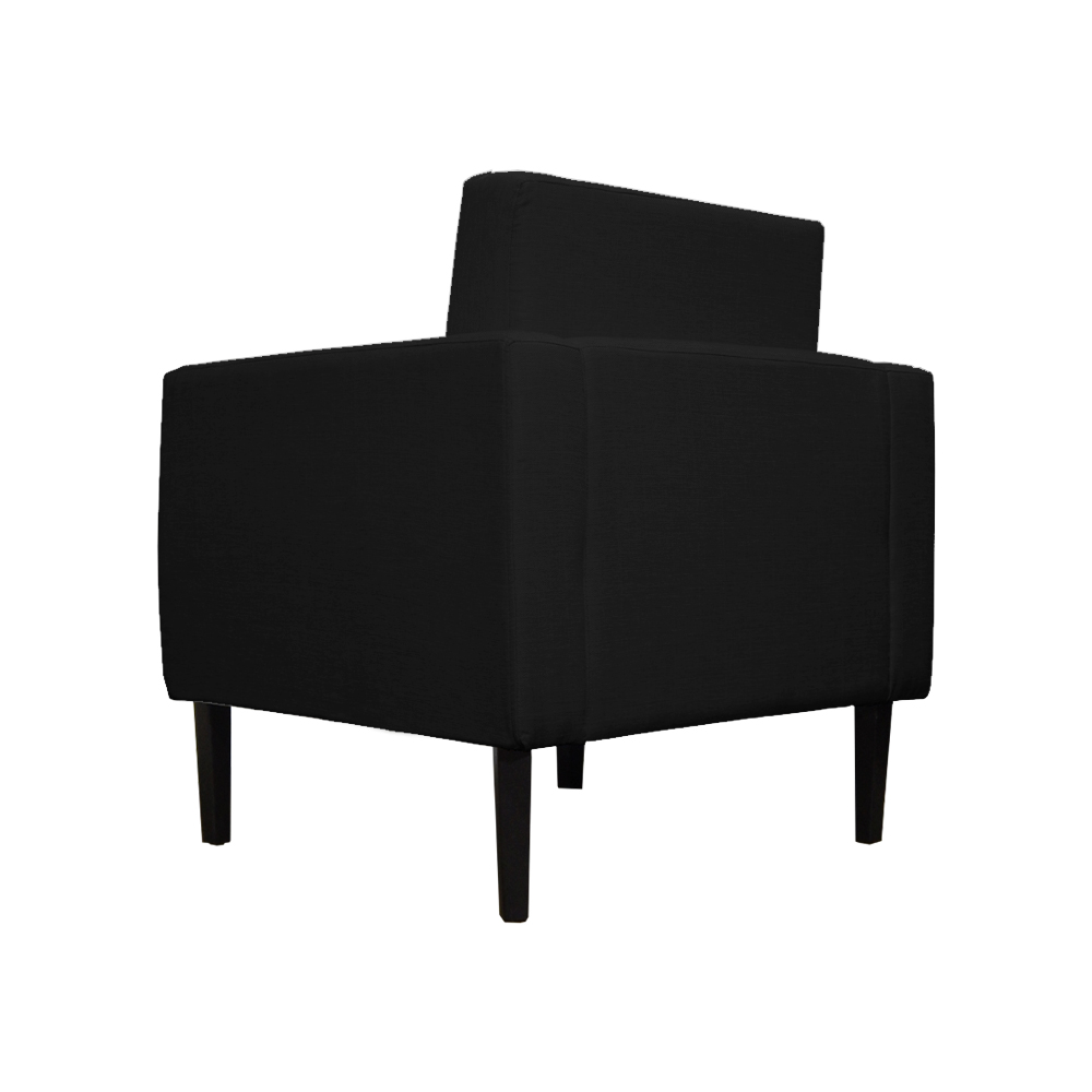 Poltrona Decorativa Leticia Slim Veludo Preto - Montanaris Decor