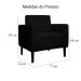 Poltrona Decorativa Leticia Slim Veludo Preto - Montanaris Decor