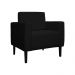 Poltrona Decorativa Leticia Slim Veludo Preto - Montanaris Decor