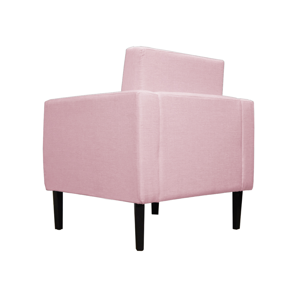 Poltrona Decorativa Leticia Slim Veludo Rosa - Montanaris Decor