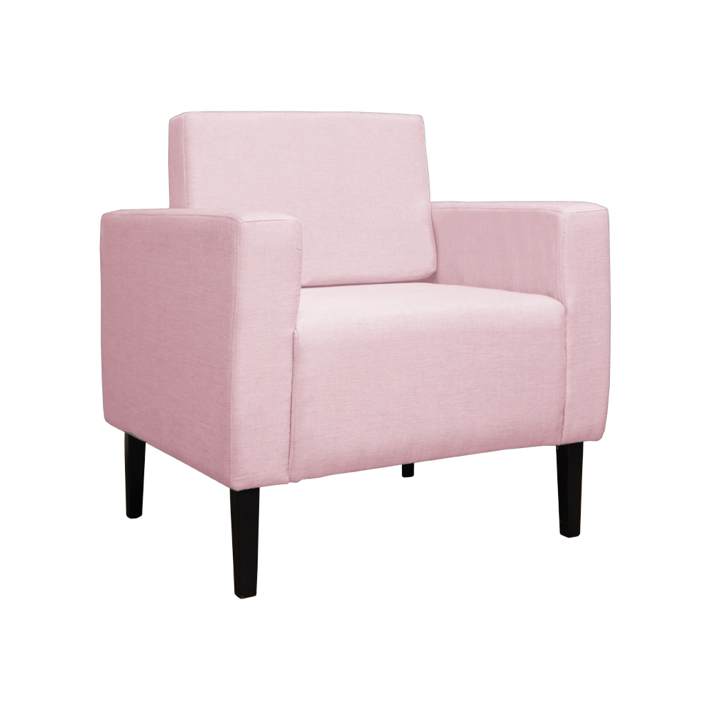 Poltrona Decorativa Leticia Slim Veludo Rosa - Montanaris Decor