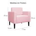 Poltrona Decorativa Leticia Slim Veludo Rosa - Montanaris Decor