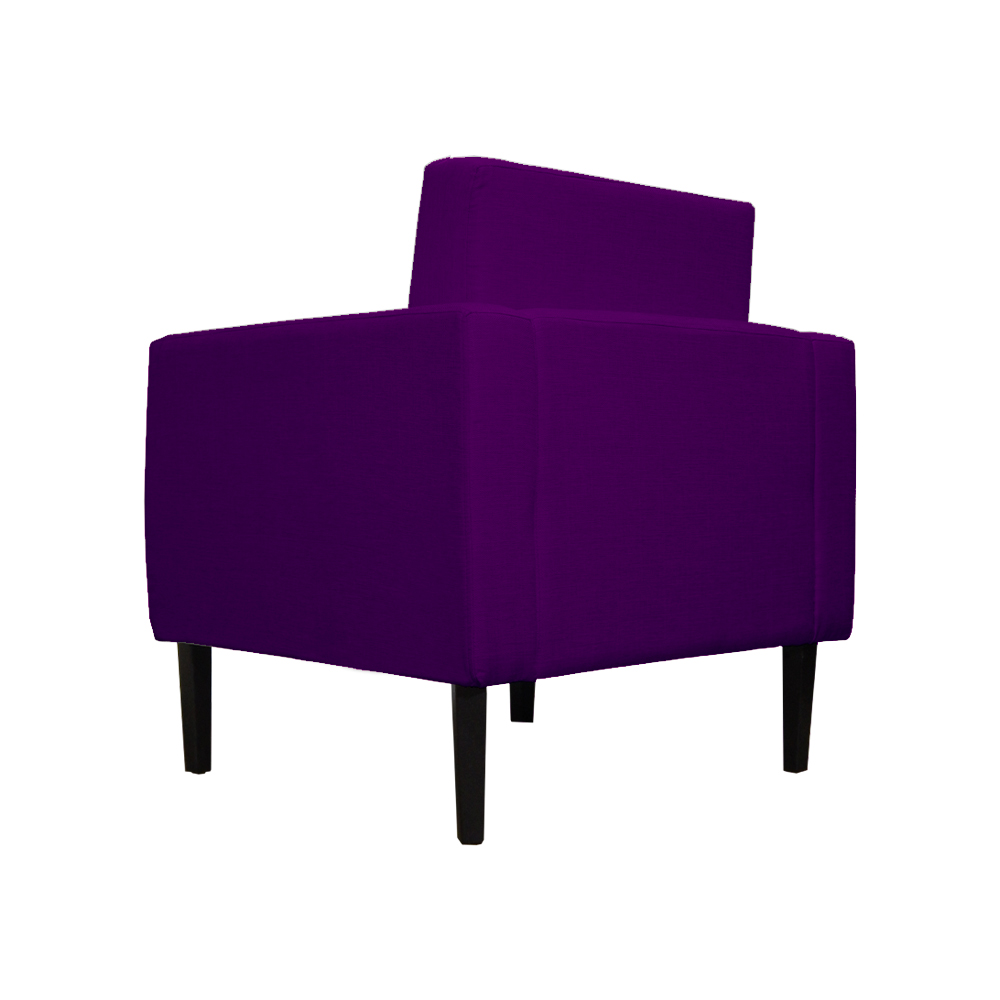 Poltrona Decorativa Leticia Slim Veludo Roxo - Montanaris Decor