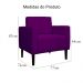 Poltrona Decorativa Leticia Slim Veludo Roxo - Montanaris Decor