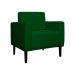 Poltrona Decorativa Leticia Slim Veludo Verde - Montanaris Decor