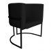 Poltrona Decorativa Luana Base Preta PU Preto - Montanaris Decor