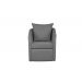 Poltrona Decorativa Manuela Boucle Cinza - Montanaris Decor
