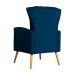 Poltrona Decorativa Melinda Veludo Azul Marinho - Montanaris Decor