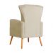 Poltrona Decorativa Melinda Veludo Bege - Montanaris Decor