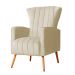 Poltrona Decorativa Melinda Veludo Bege - Montanaris Decor